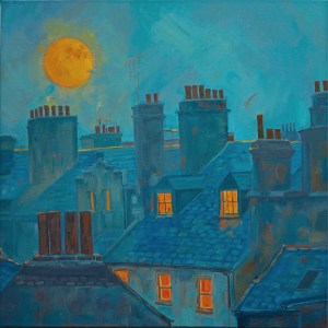 Rooftops at Night - Prints